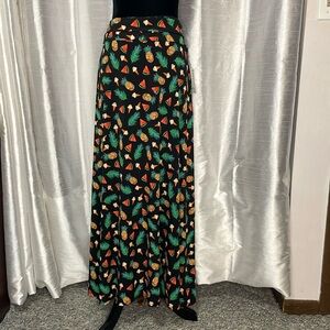 LulaRoe NWT Festive Maxi Skirt Stretch Watermelon Pineapple Ice Cream Women’s L
